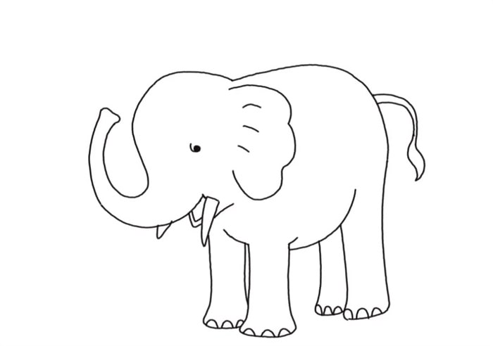 大象简笔画怎么画图片