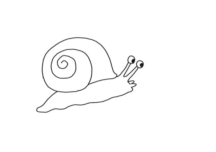 蜗牛简笔画怎么画图片