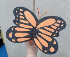 自制玩具手工制作展翅飞翔的蝴蝶