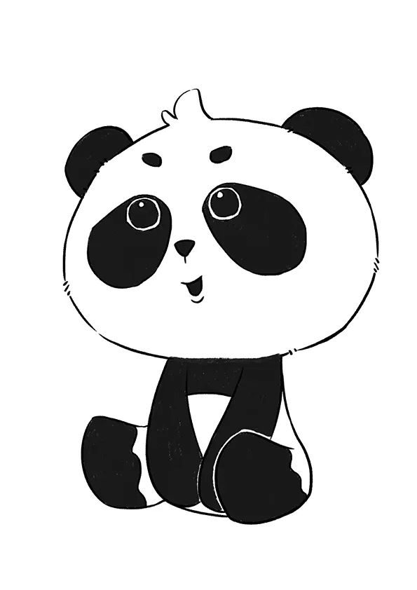 创意剪贴画《可爱的大熊猫》