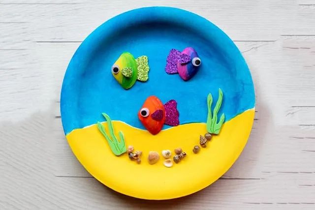 儿童创意贝壳手工粘贴画海底世界