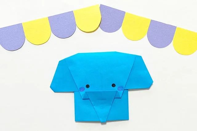 儿童折纸手工简单大象