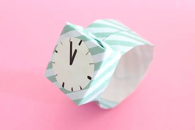 手工制作折纸立体玩具手表