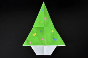 儿童手工折纸圣诞节圣诞树