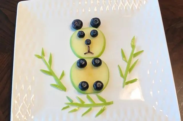 儿童创意水果拼盘大熊猫教程简单好看