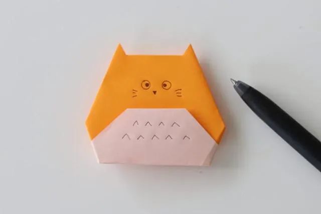 卡通龙猫儿童折纸图文教程