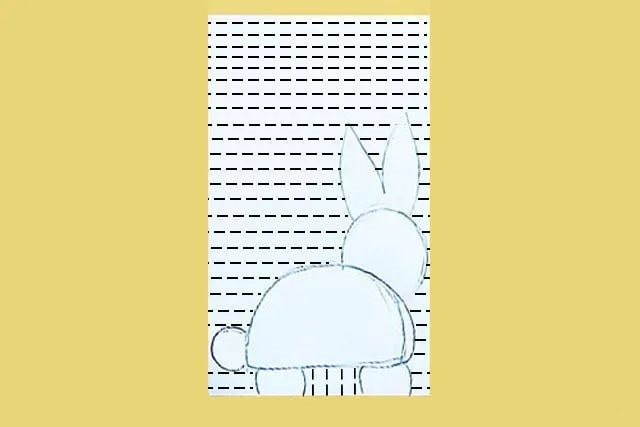 剪纸兔子：怎么剪纸连在一起的四只兔子(步骤图解)