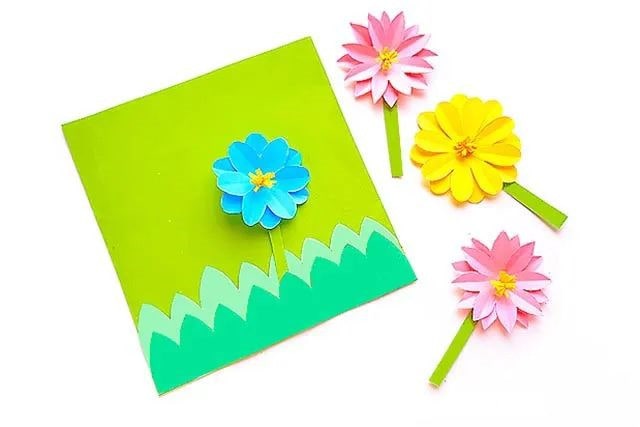 幼儿园春天手工：剪纸拼贴制作春天的景色(步骤图解)