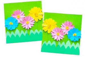 幼儿园春天手工：剪纸拼贴制作春天的景色(步骤