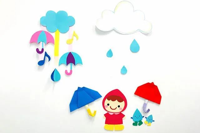 幼儿园春天环创主题墙：春天的雨(步骤图解)