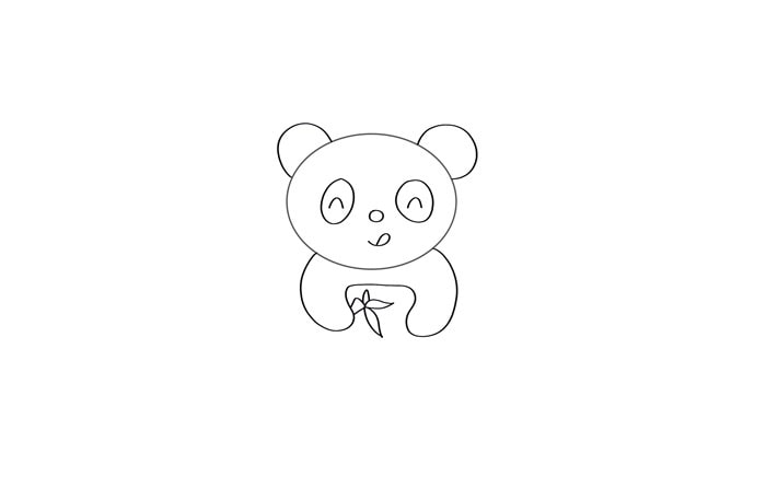 大熊猫简笔画图片教程