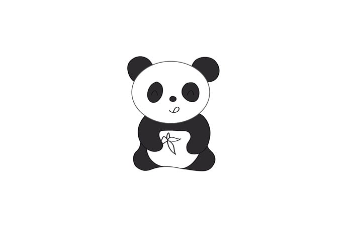 大熊猫简笔画图片教程