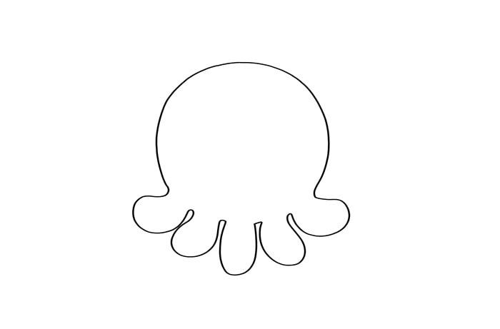 可爱的卡通章鱼简笔画图文教程