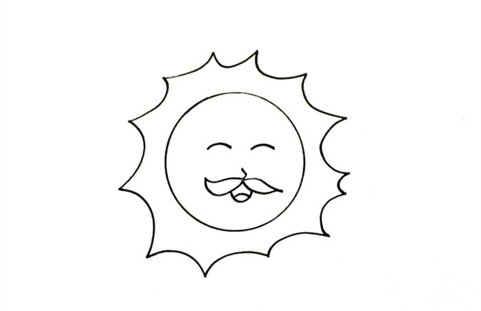 太阳公公简笔画怎么画才好看