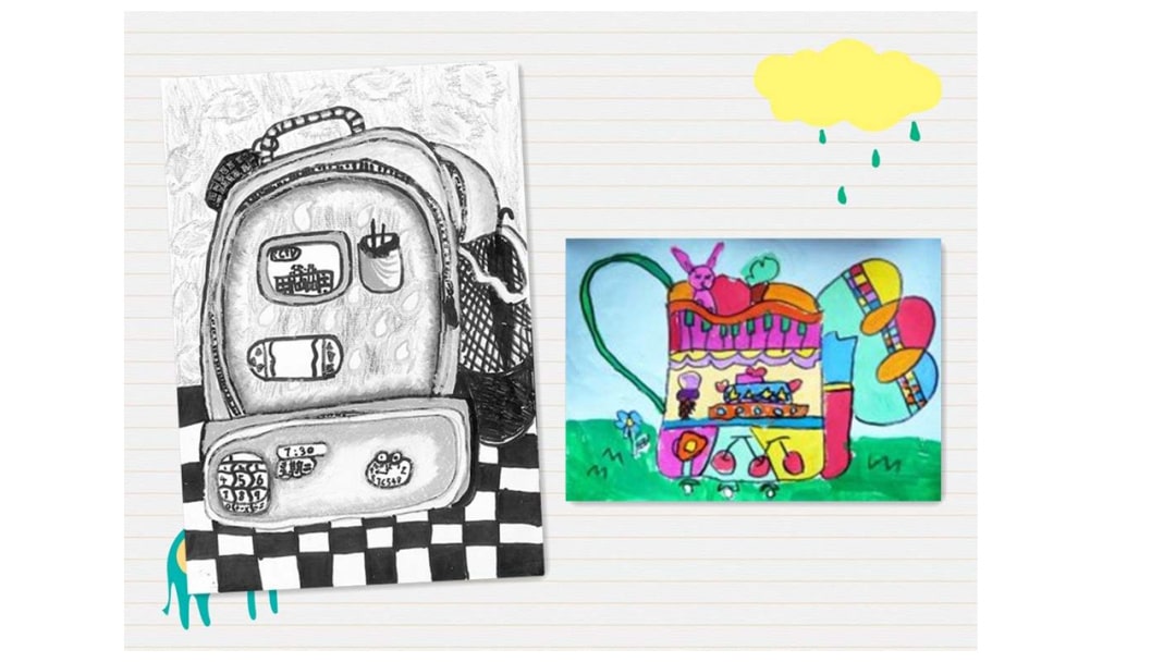 幼儿园大班美术教案：我设计的书包