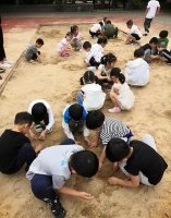 幼儿园沙池活动主题教案：蚂蚁挖沙道