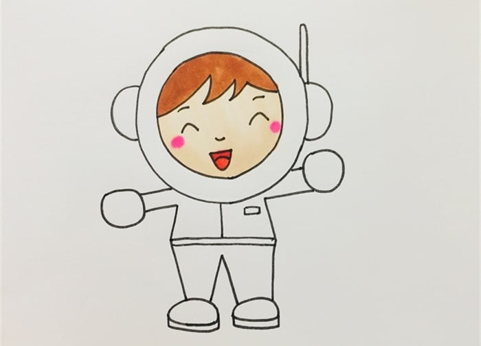 卡通宇航员简笔画怎么画简单