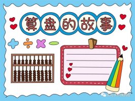 中国传统文化算盘手抄报图片教程