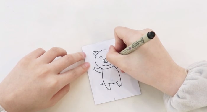 小猪书签的制作方法