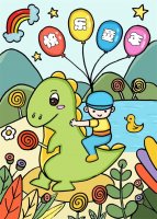 关于庆六一儿童节主题画《快乐童年》