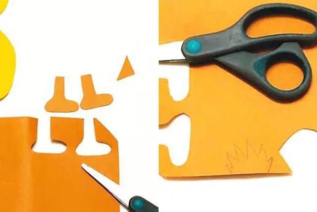 简单手工制作小动物：手印拼贴画鸭子