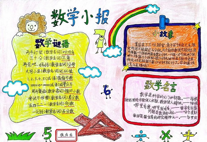 小学生数学手抄报图片大全