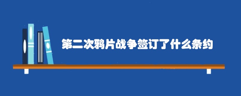 第二次鸦片战争签订了什么条约