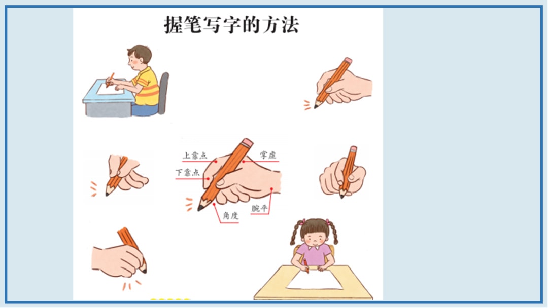 幼儿园幼小衔接健康教案：写字的正确姿势