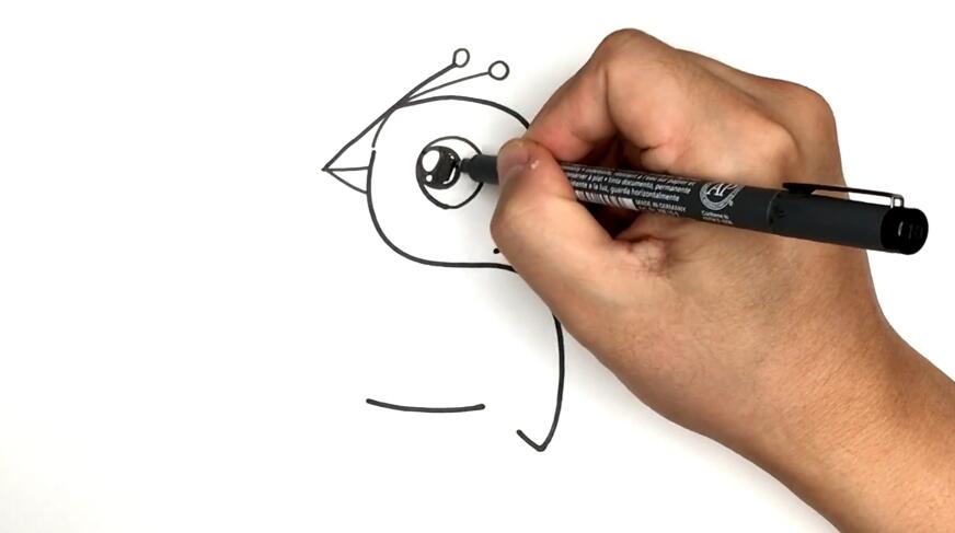用鸟的象形字画可爱的鸟简笔画教程