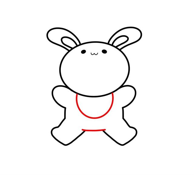 可爱的兔娃娃简笔画教程简单