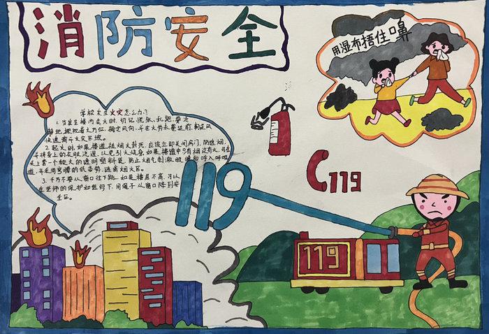 119中国消防宣传日手抄报图片简单又漂亮