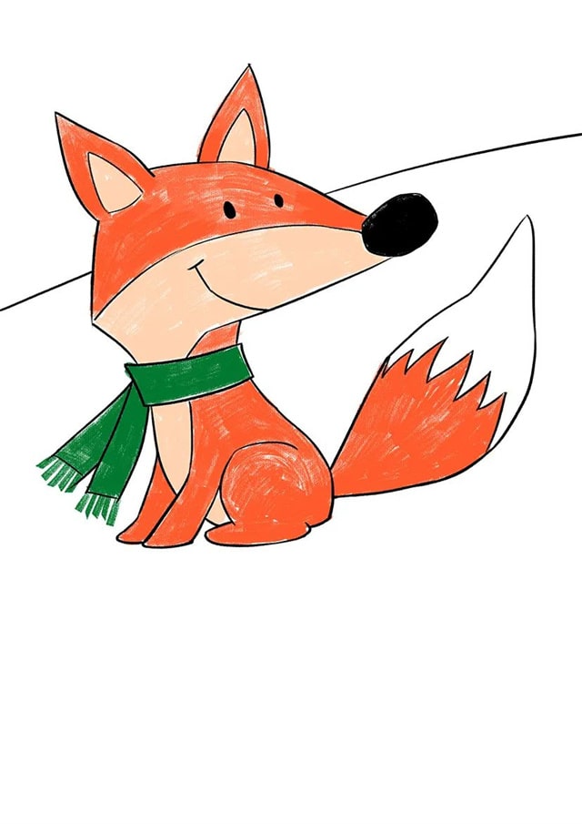 秋季主题少儿美术课程《初秋的狐狸》