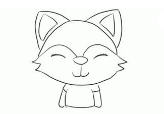 卡通狐狸简笔画步骤_动物简笔画