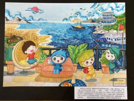 童心“绘亚运” 杭州亚运会手抄报绘画图片