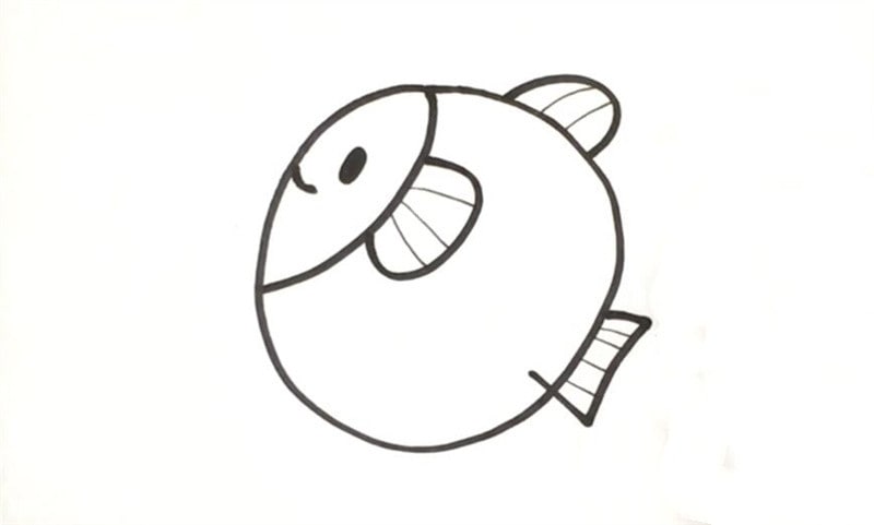 字母Q画小鱼简笔画图片步骤