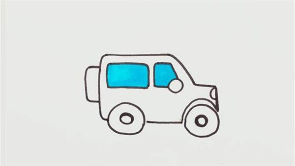 简易小汽车简笔画教程图片