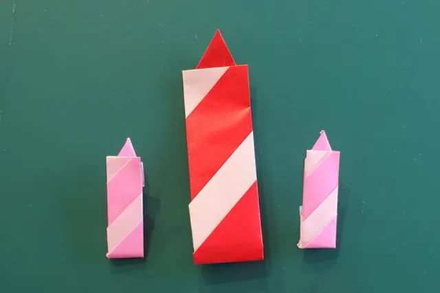 生日快乐的手工制作：折纸平面生日蜡烛