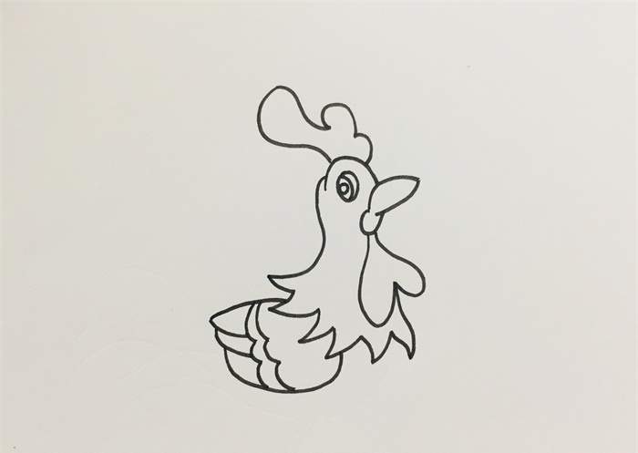 艳丽的大公鸡简笔画怎么画