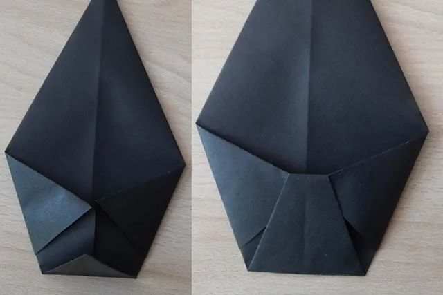 幼儿折纸手工简单小动物：怎么折纸坐着的小狗