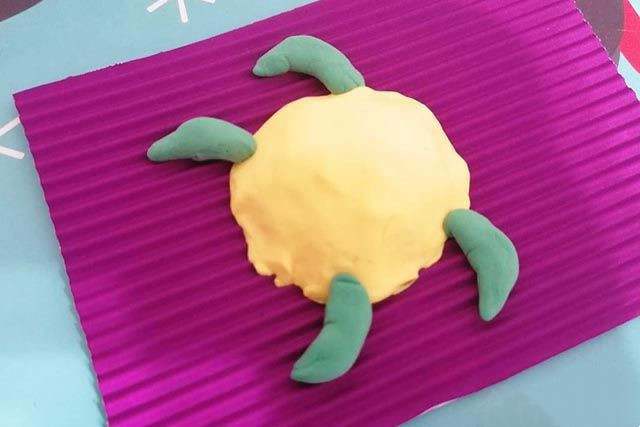 橡皮泥手工制作小动物乌龟