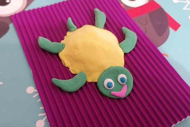 橡皮泥手工制作小动物乌龟