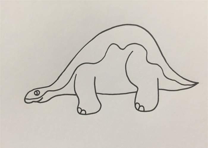 恐龙简笔画教程：剑龙的画法