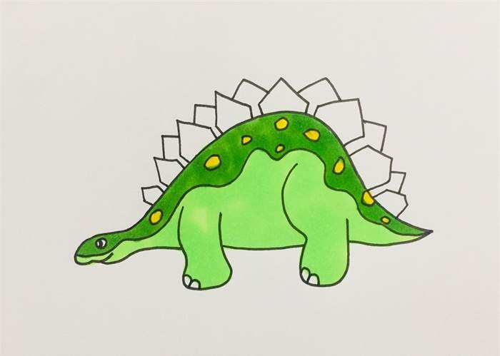 恐龙简笔画教程：剑龙的画法