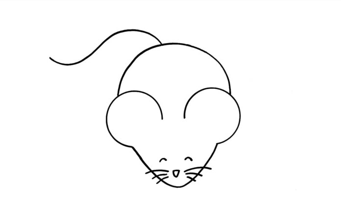 老鼠简笔画怎么画图片教程简单