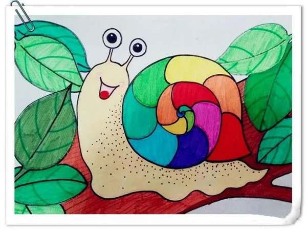幼儿园中班美术活动教案：美丽的大蜗牛