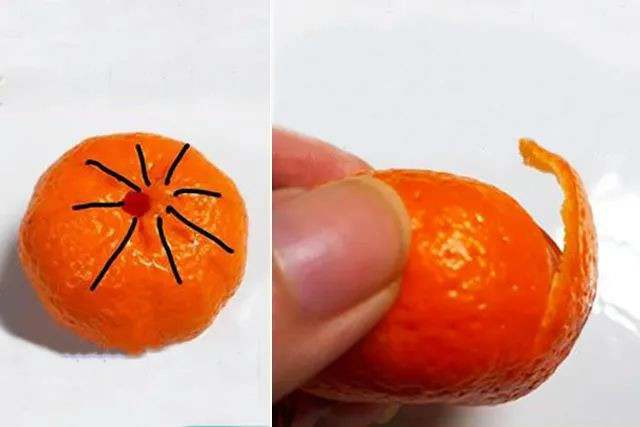 水果拼盘图片简单好看：用橘子做花朵造型水果拼盘