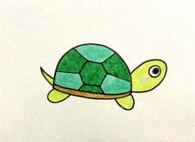 小乌龟儿童简笔画怎么画简单好看
