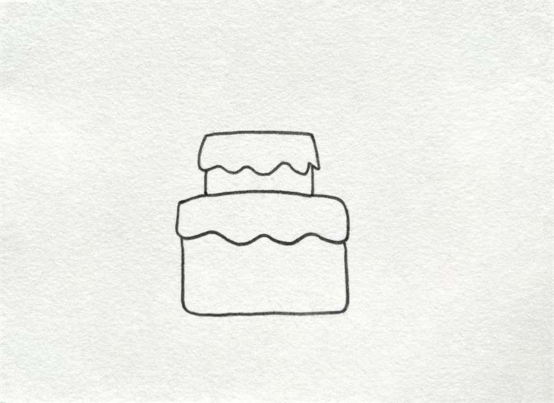 生日蛋糕简笔画图片教程简单又好看