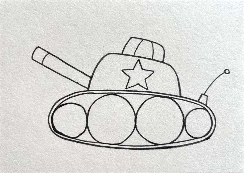 坦克简笔画图片教程简单