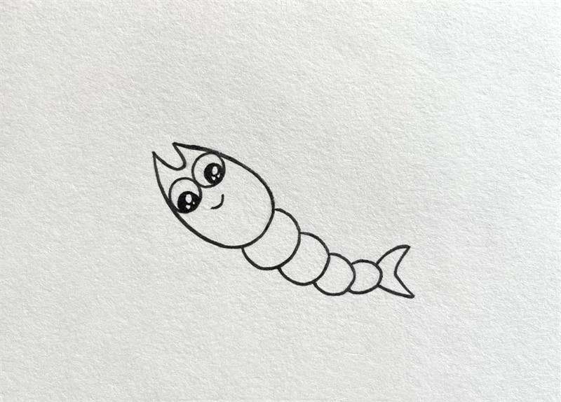可爱的小龙虾简笔画图片教程简单